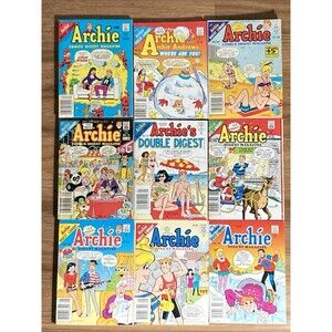 Archie Andrews Comic Digest  (1983-93) Lot of 9 Books, Riverdale, Jughead, Betty
